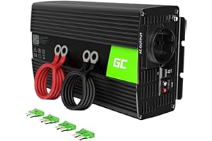 Green Cell® 1000W/2000W 12V 220V/230V Convertisseur de Tension Voiture Solaire Modifiée Volts Sinus Power Inverter sinusoïdale DC AC, Onduleur Transformateur avec Allume Cigare Prise Electrique