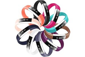 Fit-power Bracelet de remplacement en silicone pour montres Fitbit Alta HR et Alta avec fermoir en métal (comprenant une protection d'écran gratuite)