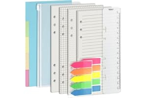 ‎HARPHIA A6-Planer-Einlagen mit Papiertrenner und Geschenk, nachfüllbar für Filofax-Nachfüllpackungen,Harphia,6-Ringbuch-Nachfüllpackung,Punkt,Linie,Gitter,Normal,80 Blatt/160 Seiten für Premium 100 GSM Stärke