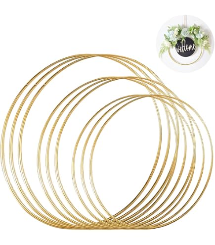 20 Anneaux Métal 25cm Pour DIY - Argenté - Pour Macramé, Décoration, Attrape-Rêves - Épaisseur 3mm