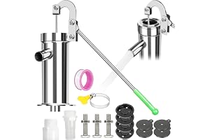 Svängbar pump komplett set, handvattenpump trädgårdspump handpump rostfritt stål för trädgård, gård och bondgård