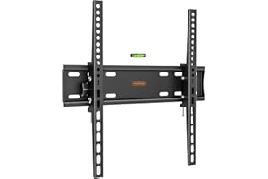 VonHaus Support TV Inclinable - Support Mural TV pour Écrans 26-55" - Support TV Mural avec Niveau à Bulle - Support TV - Capacité de 45 kg - VESA Max : 400 x 400 mm