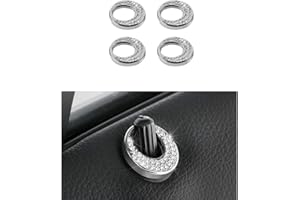 ‎VDARK VDARK Zubehör Parts Trim Inner Türschloss Pins Abdeckungen Caps Aufkleber Innen Aufkleber Visiere Dekorieren A Klasse B E Klasse CLA GLA AMG Frauen Männer Bling Kristall 4 Stück (SILBER)