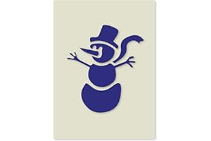 FS STENCILS Snowman Festive Window Snow Stencil Mylar Washable Reusable 18cm x 13cm