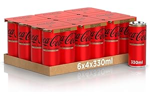 Coca-Cola Zero Sucres Zero Caféine - 24 canettes de 330 ml, tout le goût Coca-Cola sans calories et sans caféine, canette 100 % recyclable, boisson analcolique avec édulcorants