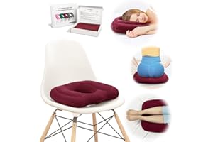 NEVIFE Inflatable Donut Pillow,Hemorrhoid Cushion- Excellent for Tailbone, Prostate, Sciatica, Bed sores, Postpartum Pregnancy, Post-Surgical Pain-Orthopedic Firm seat Cushion for Home, Office or car (red)