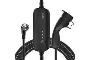astoneves Cargador EV Tipo 2, Modo 2 Cable de Carga para Coche eléctrico 10/16A con Enchufe Schuko para la Norma IEC 62196-2 Vehículo eléctrico (Cable de 6m, 220-240V, máximo 3,6 kW) (10/13/16A Basic)