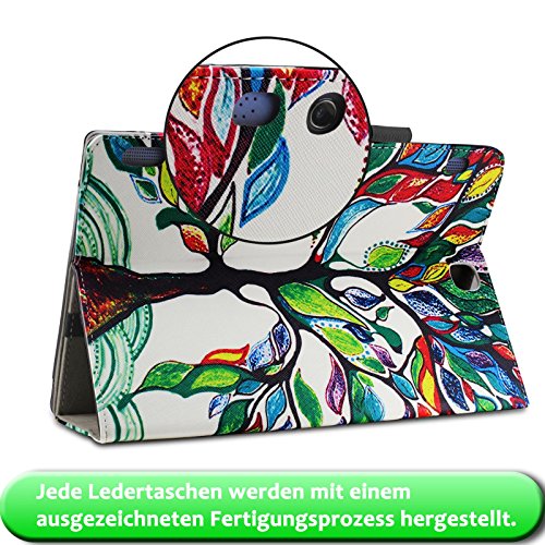 Infiland Lenovo Tab 2 A10-70 / Tab 2 A10-70L / Tab 2 A10-70F / Tab 2 A10-30F / Tab 2 A10-30L / Tab 3 10 Business/ Tab3 10 Plus Hülle Case -Slim Fit Folio PU-lederne dünne Kunstleder Schutzhülle Cover Tasche für Lenovo Tab 2 A10-70 / Tab 2 A10-30 / Tab 3 10 Business/ Tab3 10 Plus 10,1 Zoll Tablet (mit Auto Schlaf / Wach Funktion)(Fröhlicher Baum) - 5