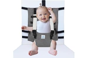 Wonder Space Safety Seat Belt for Babies, Extra Breathable & Soft Polyester for Sensitive Baby Skin, Universal Suitable for Travel & Home Food, Portable Baby Food Product (Grey)