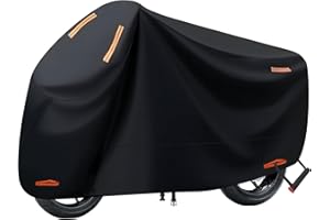 CAIXINYI Telo coprimoto, Impermeabile e antipolvere, Telo Moto Per Esterno Impermeabile, Telo Copri Scooter foro per serratura, design antivento, Telo Copri Moto adatto a vari modelli (245x105x125 cm)