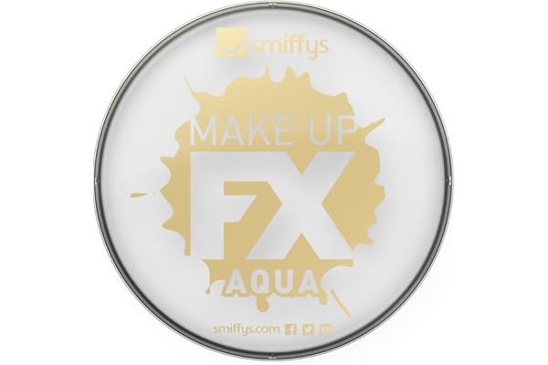 Smiffys Maquillage FX de Smiffys, peinture à l'eau pour le corps et le visage, blanc, 16ml, solution à base d'eau Halloween
