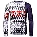 Produktbild Sannysis Herren Slim Fit Hoodie Pullover Herbst Winter Stricken Sweatshirt Sweatjacke mit Retro Boho Muster