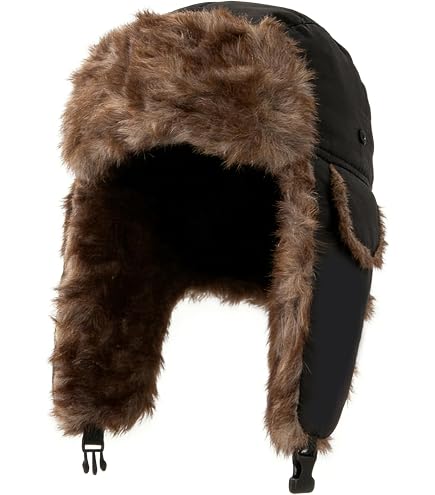 Parents-Enfants Chapeau Hiver Fausse Fourrure Raton Laveur - Chapka Chaud Avec Queue, Rabats Oreilles