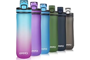 Opard Sports Water Bottle, 500ml / 600ml BPA Free Non-Toxic Tritan Plastic Drinking Bottle with Leak Proof Flip Top Lid for Gym, Outdoor, School, Work