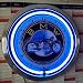Produktbild NEONUHR - CLASSIC BMW MOTORRAD - WANDUHR BELEUCHTET MIT BLAUEN NEON RING!