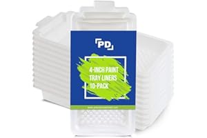 Precision Defined Bac Jetable pour Bacs À Peinture De 10 cm, Paquet De 10 Liners, Adaptés Aux Rouleaux De Peinture De 10 cm