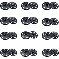 SYEYCW 40 Sets Druckknöpfe Zum Annähen – Metall, 8,5 Mm & 15 Mm, In Schwarz & Silber