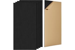 VEVOR Panneau Acoustique, Lot de 5, Mousse Acoustique Mural Autocollant 120 x 60 x 1 cm Panneaux Insonorisants Fibre de Polyester Haute Densité, Isolation Phonique pour Maison, Studio, Bureau, Noir