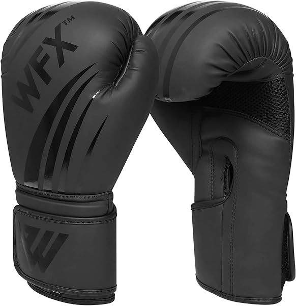 WFX Guantes de boxeo de cuero para artes marciales mixtas, sparring, kickboxing, saco de boxeo, entrenamiento, Muay Thai - 1