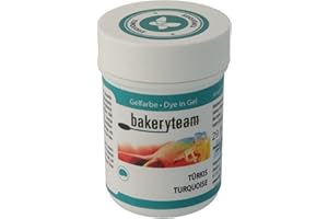 ‎BAKERYTEAM bakeryteam Lebensmittelfarbe Glasurfarbe Icing Colour Gelfarbe Türkis, 35 g