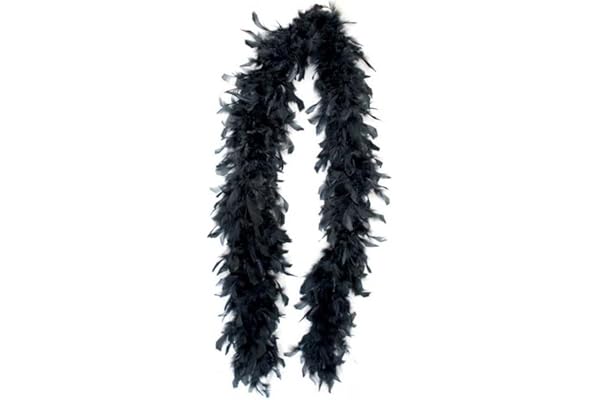 Boa de Plumes, uni, Disponible en Neuf Coloris (Noir)