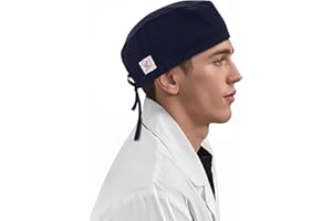 JONATHAN UNIFORM Stretch Scrub Surgical Cap with 360° Cotton Sweatband, Tie Back Adjustable Work Cap for Men and Women