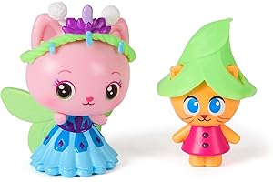 DREAMWORKS GABBY'S DOLLHOUSE Gabby's Dollhouse: The Movie, Queen Kitty Fairy and Kitty Gnome, Toy Figures with 2 Accessories, Kids Toys for Girls and Boys Ages 3 and Up