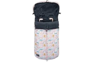 VARIOUSS Saco silla de paseo o carro para bebé universal para invierno, interior polar (Rosa)