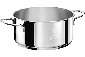 Aeternum Casseruola 2 manici, Acciaio Inox, Adatto anche all'induzione, diametro 30 cm, La Divina