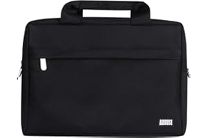 August BAG383 13 Zoll Laptoptasche mit 5 Fächern für tragbare Fernseher DVD Tablet Monitore Spielkonsolen für Schule/Studium - wasserabweisende Stofftasche mit Reißverschluss, All-in-One Reisetasche