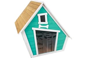 MaxxPet Hundehütte Outdoor – Hundehöhle Große und Mittelgroße Hunde - Hundehaus - Tierhaus aus Holz – 103x78x100 cm - Blau