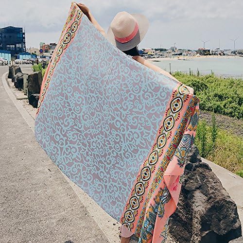 Sieye FASHION Shawl Scarf summer beach sunscreen sunscreen Shawl Scarf Shawl dual-purpose thin long folk style tourism,Roller Coaster,About 180*90CM