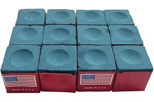 IMPERIAL Master Billiard/Pool Cue Chalk Box, 12 Cubes, Blue