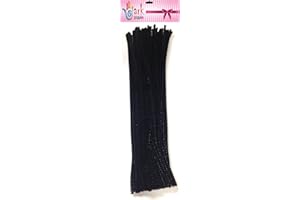 ArkCRAFT Pipe Cleaners (Chenille) - 300mm X 4mm Pk-100 (Black)