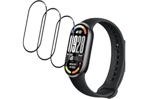 GEEMEE per Xiaomi Smart Band 10 Pellicola Protettiva, 3 Pack Pellicola Protettiva Flessibile HD Impermeabile e indossabile, Non Vetro temperato- Nero