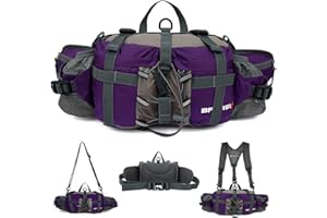 BRINNY Marsupio tattico multifunzione, marsupio militare con 2 portabottiglie, allaccio in vita per stare all’aperto, trekking, escursioni, ciclismo, campeggio, arrampicate, caccia