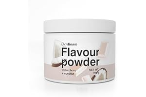 GymBeam Flavour Powder 250g: Polvere per Aromatizzare con Alto Contenuto di Fibre, Aroma Delizioso per Cibi e Bevande, Solo 10 Calorie per Porzione (250 g (1er pack), White Chocolate Coconut)