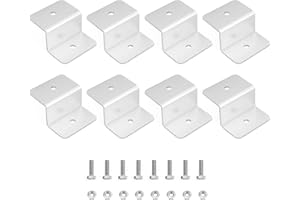QWORK® 8 Pcs Solar Panel mounting Brackets , Solar Panel Z Brackets , with 16 Pcs Screw and Nuts , Perfect for RV Roofs, Boats, Houses
