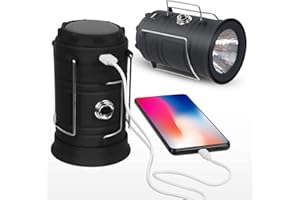 ATPWONZ Camping Lights, 2600 mAh LED Solar Camping Lantern, Collapsible Camping Lantern, Rechargeable Waterproof LED Camping Lantern for for Outdoor Hiking Fishing Emergency (1 PCS)