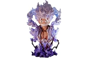 tshY Anime One Piece Luffy Gear five Anime Figure Monkey D. Haut du Corps Action Figurine Manga Décoration Objets de Collection Cadeaux 17CM