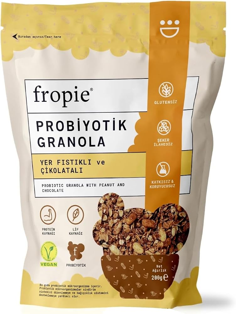 Fropie Probiyotik Granola - Yer Fıstığı & Çikolata 200 gr 8682815018795