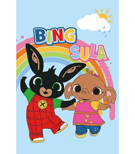 Offiziell Bing Bunny Whoosh Doppelbett Bezug Set Jungen Mädchen Wende