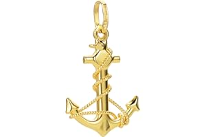 PRINS JEWELS Anker und Seil mit Bügel verschlungenen Anhänger 14 Karat 585 Gelbgold