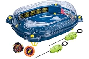 Beyblade Burst QuadStrike, Set de Combat Thunder Edge avec arène Beystadium, 2 toupies et 2 lanceurs, à partir de 8 Ans