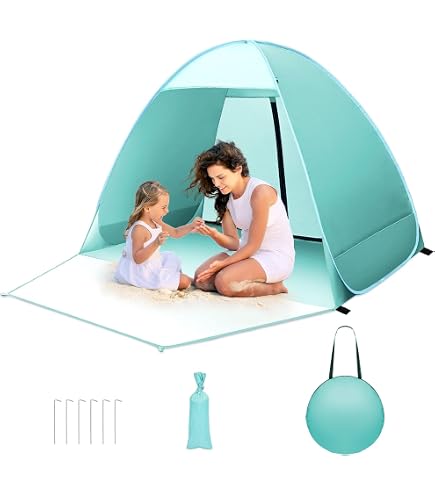 Apojungle Baby Strandtent Pop-up – Zonwering En Windscherm Met UV-bescherming, Waterdicht En Ademend Met Muggennet, Geschikt Voor Strand, Camping, Picknick En Park (grijs)