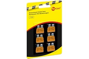Fixpoint 20380 Kfz-Sicherungssortiment, 5 A, Orange (6-er pack)