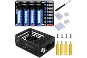 GeeekPi Raspberry Pi 4 GPIO Vite Morsettiera Breakout Board Kit HAT con GPIO Status LED, Raspberry Pi 4 Caso, Raspberry Pi Scheda di Espansione GPIO Modulo Breakout per Raspberry Pi 4B Solo