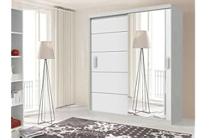IE INTERIOR EMPORIUM Modish Lyon 2 and 3 sliding door wardrobe (203cm, White)