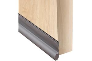 LUNEKUCK Boudin de Porte Isolant Froid Détachable Gris Calfeutrage Bas de Porte Entree Unilatéral 96cm Coupe Vent Porte Protege Porte Bande Etanchéité Stop Froid Anti Bruit Poussière Souris Insecte