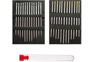 XINGSUI 24 aiguille à enfiler automatiques, 12 aiguilles aveugles dans chacun des 2 styles, les aiguilles à coudre conviennent aux personnes aveugles et âgées